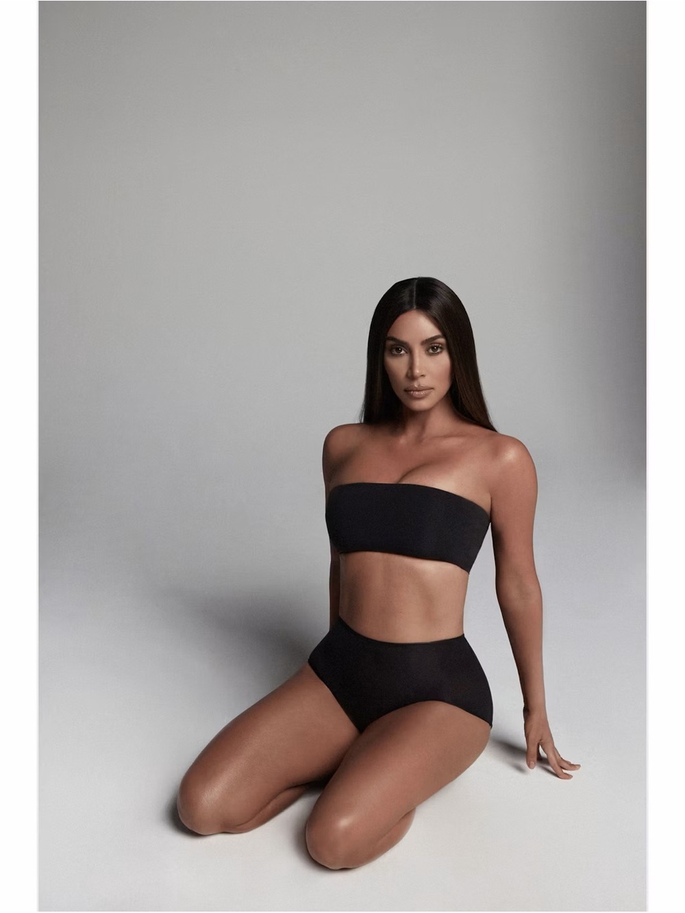 SKIMS Fits Everybody Bandeau Bra Onyx Small NWT